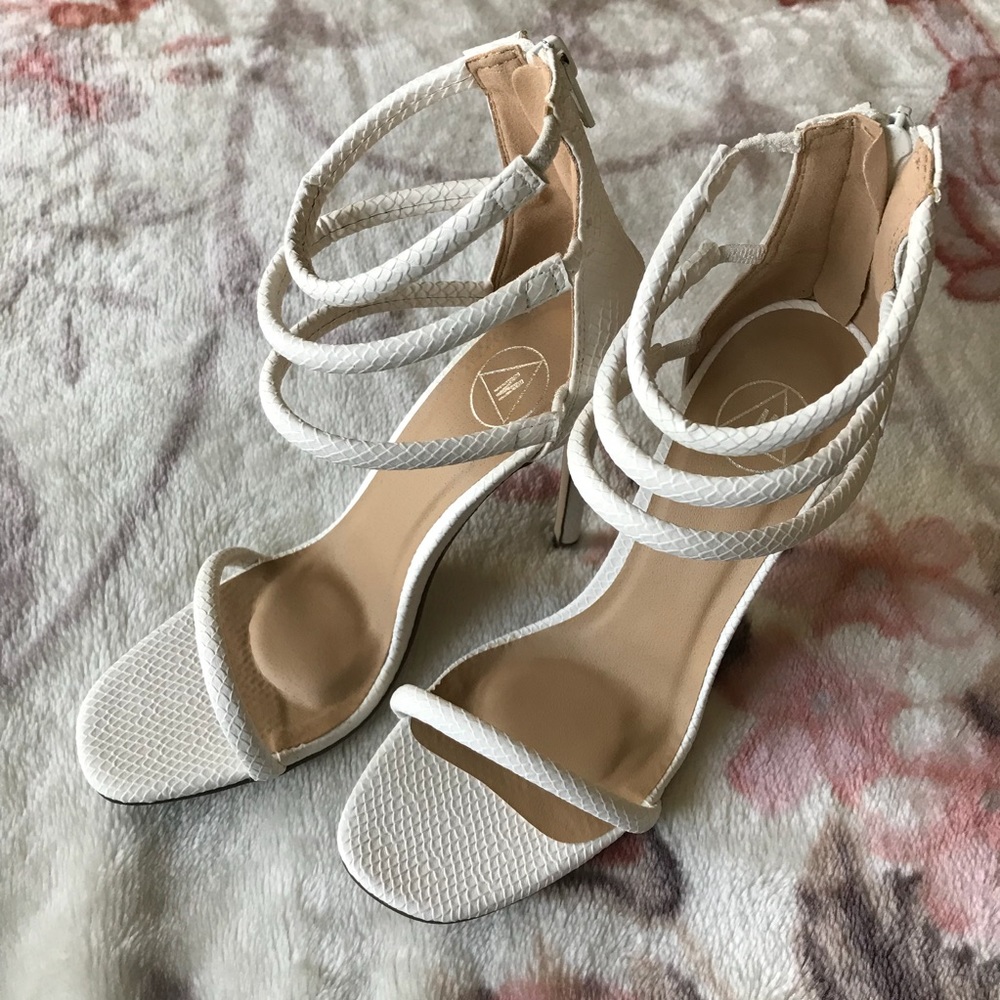 white high heels